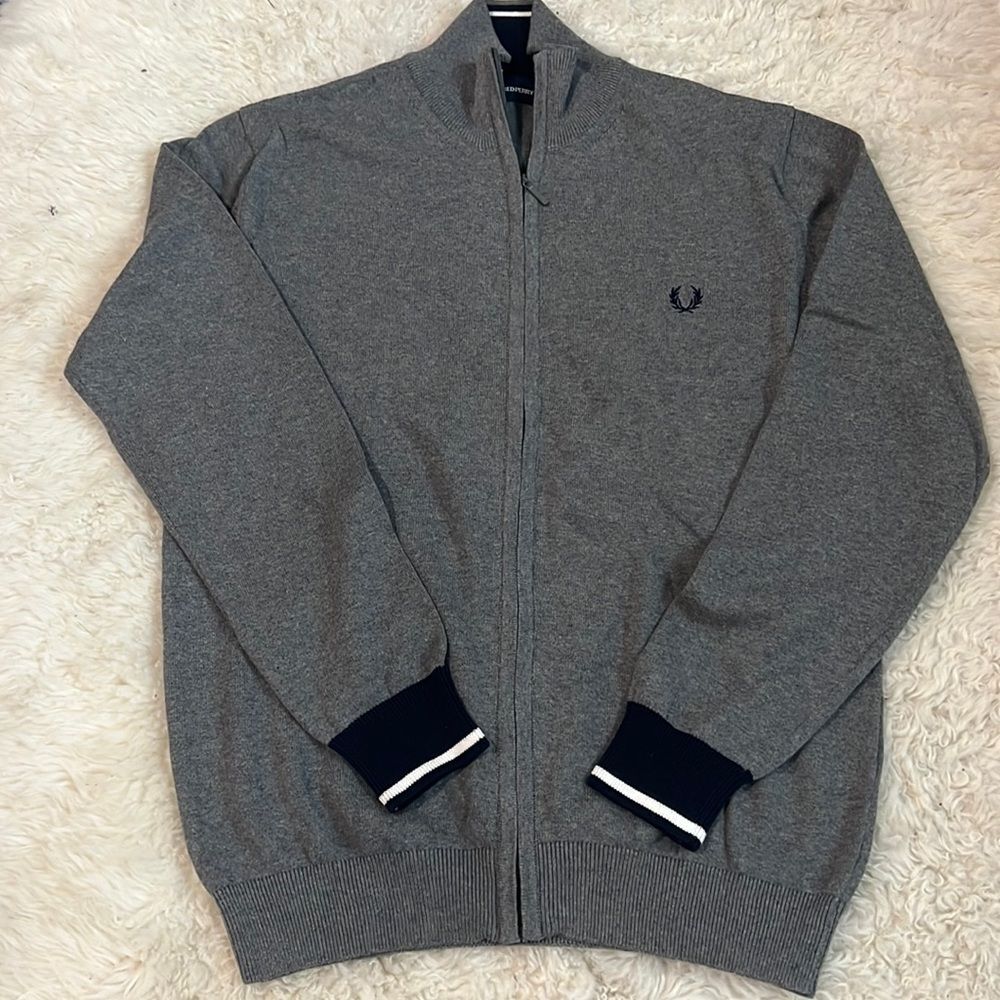 NWOT - Fred Perry Cotton Zip Sweater